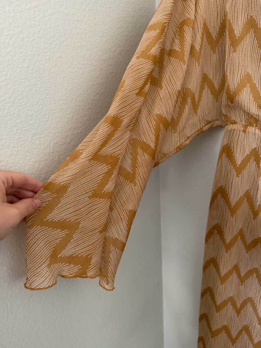 REVOLVE House of Harlow 1960 Rust Orange Chevron Dress with Slit Size S - Picture 6 of 9